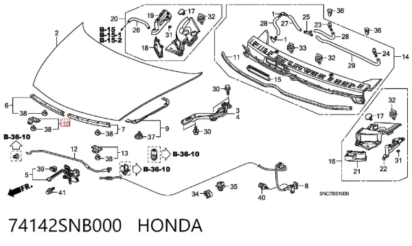  74142SNB000 Honda