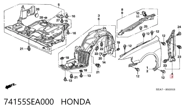  74155SEA000 Honda