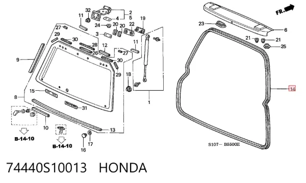 74440S10013 Honda