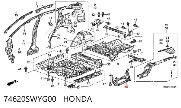  74620SWYG00 Honda