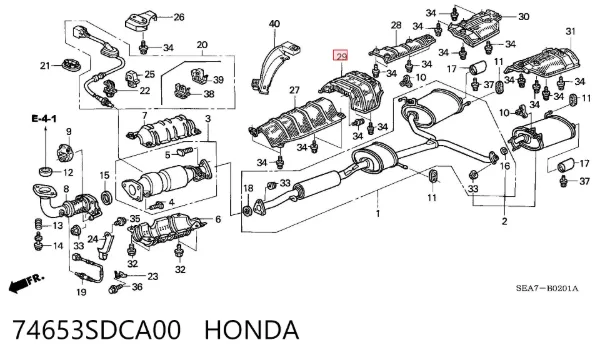  74653SDCA00 Honda
