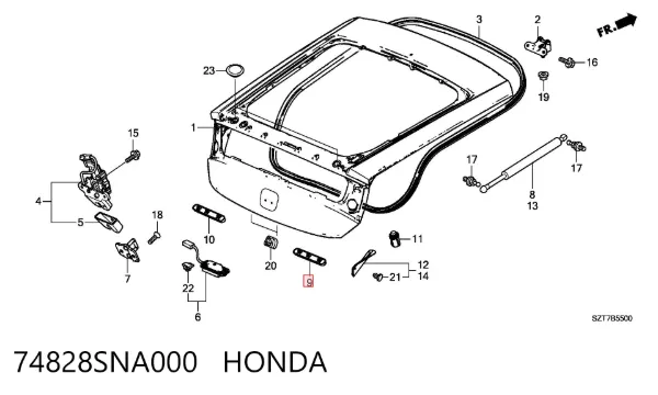  74828SNA000 Honda