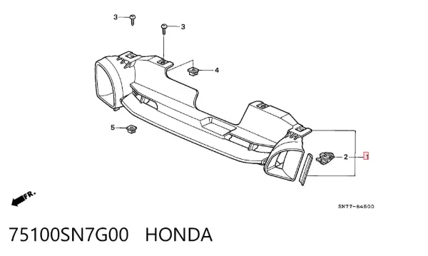 Решітка радіатора Honda Accord V