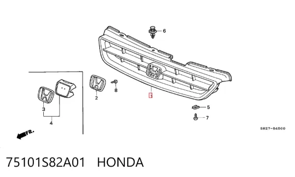Решітка радіатора Honda Accord VI
