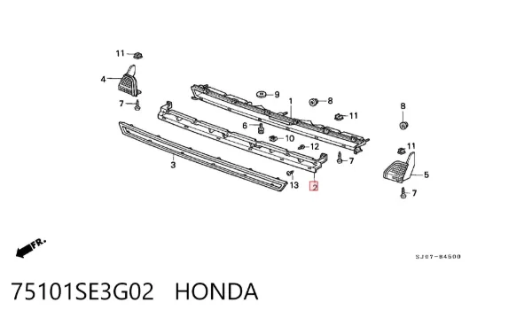 Решітка радіатора Honda Accord III