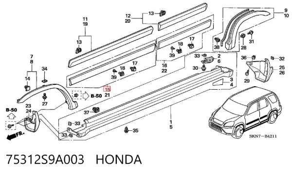  75312S9A003 Honda