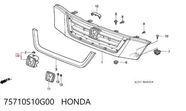  75710S10G00 Honda