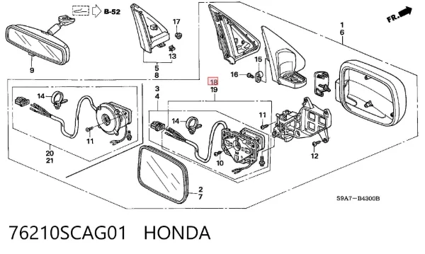  76210SCAG01 Honda