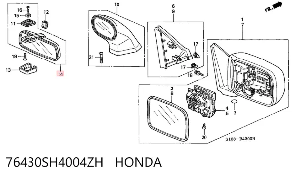  76430SH4004ZH Honda
