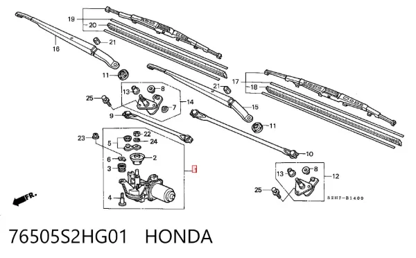  76505S2HG01 Honda