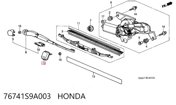  76741S9A003 Honda