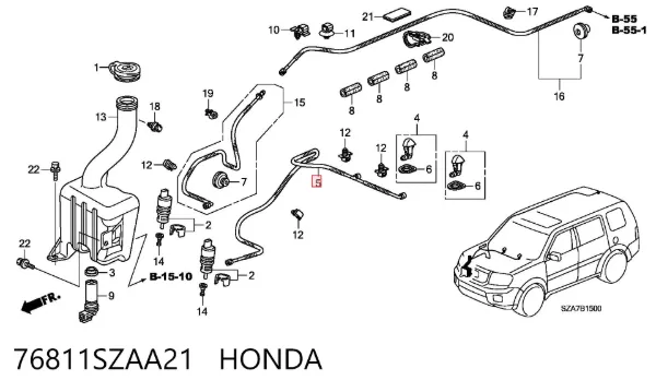  76811SZAA21 Honda