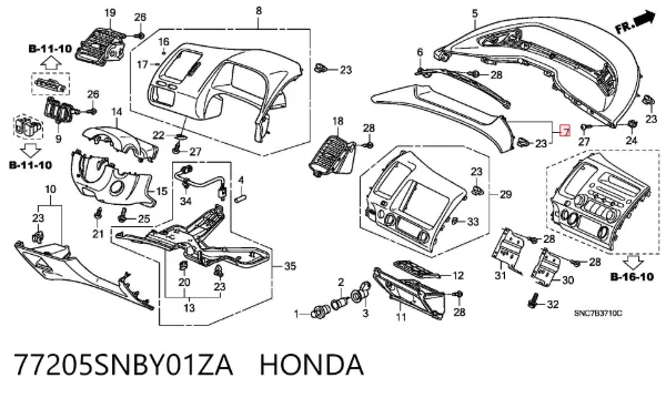  77205SNBY01ZA Honda
