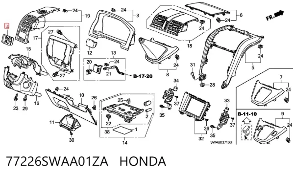  77226SWAA01ZA Honda