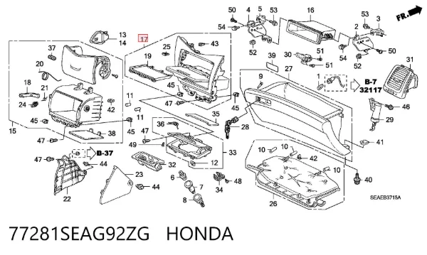  77281SEAG92ZG Honda