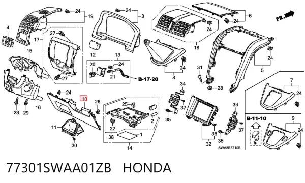  77301SWAA01ZB Honda