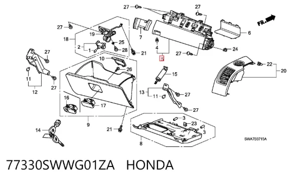  77330SWWG01ZA Honda