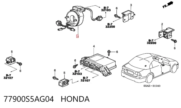 Шлейф керма Honda Civic VII