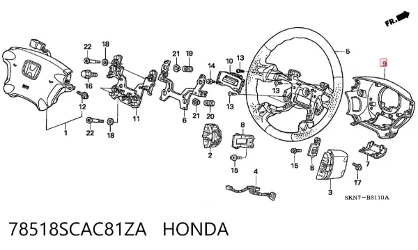  78518SCAC81ZA Honda