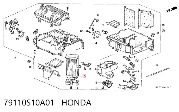 Радіатор пічки 79110S10A01 Honda