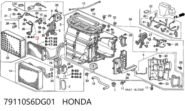 Радіатор пічки Honda Civic VII