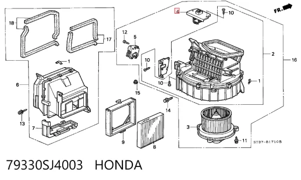 Резистор пічки 79330SJ4003 Honda