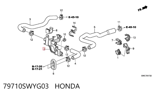  79710SWYG03 Honda