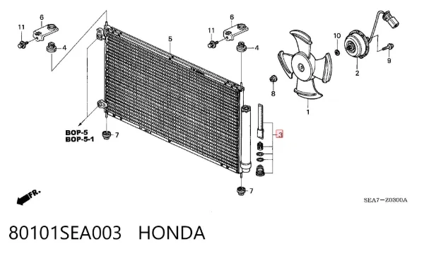 Фільтр салону 80101SEA003 Honda
