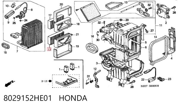 Фільтр салону 8029152HE01 Honda