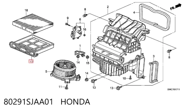  80291SJAA01 Honda