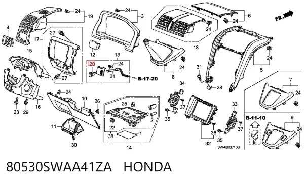  80530SWAA41ZA Honda