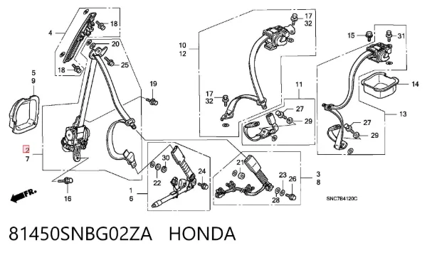  81450SNBG02ZA Honda