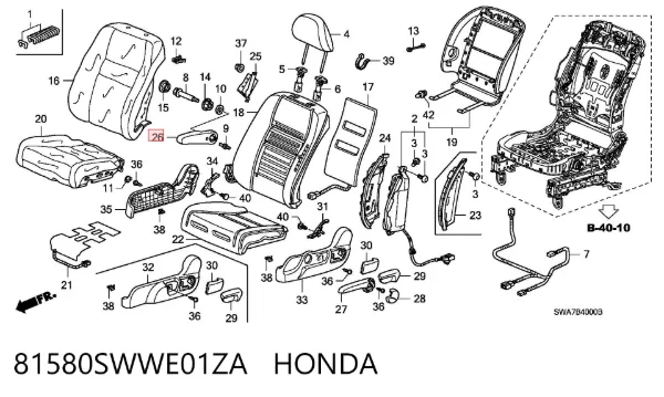  81580SWWE01ZA Honda