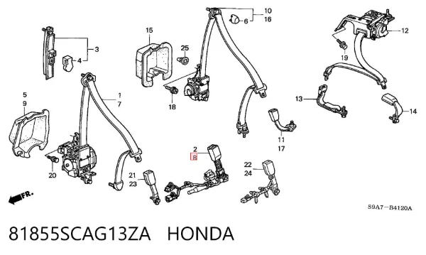  81855SCAG13ZA Honda