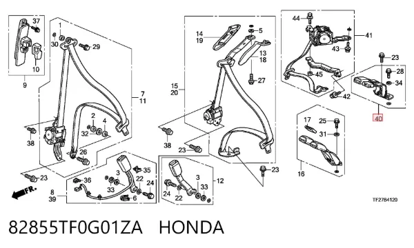  82855TF0G01ZA Honda