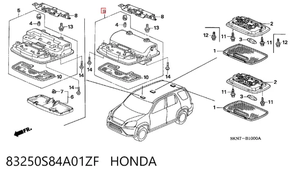  83250S84A01ZF Honda