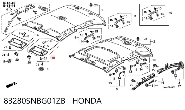 Сонцезахисний козирок Honda Civic VIII