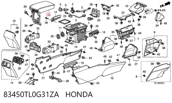  83450TL0G31ZA Honda