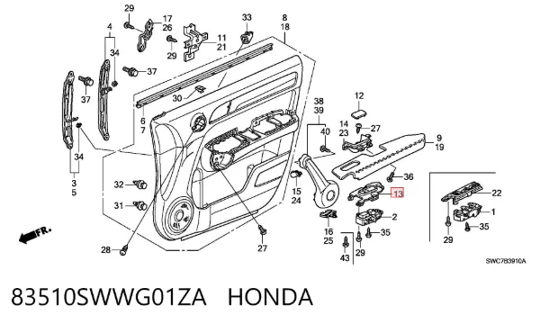  83510SWWG01ZA Honda