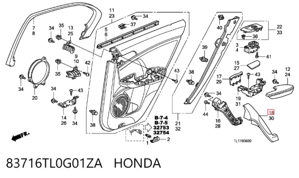  83716TL0G01ZA Honda