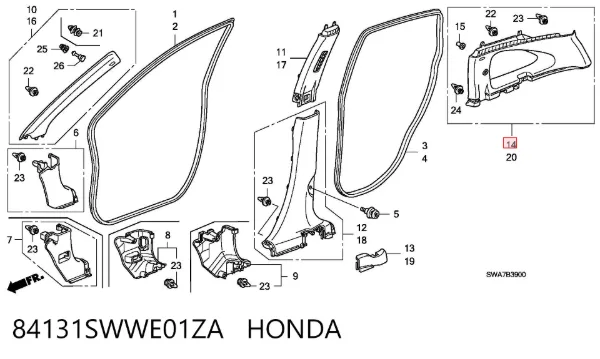  84131SWWE01ZA Honda
