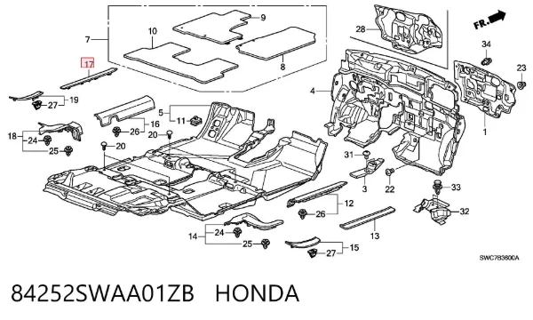  84252SWAA01ZB Honda