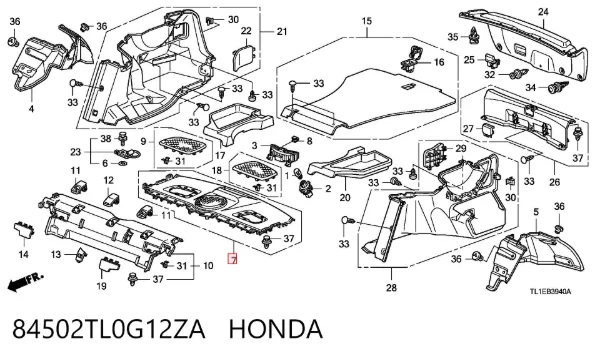  84502TL0G12ZA Honda