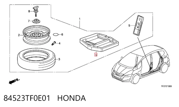  84523TF0E01 Honda