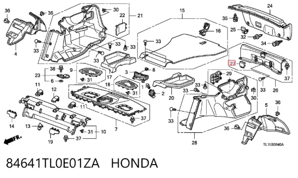  84641TL0E01ZA Honda