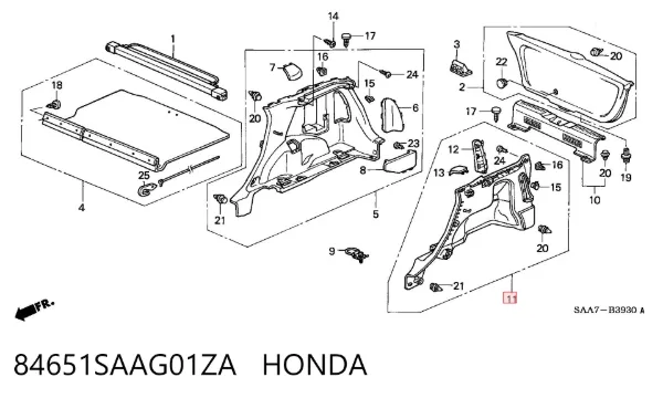  84651SAAG01ZA Honda