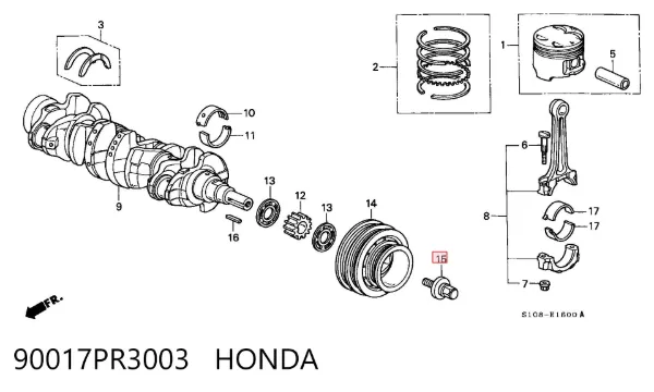  90017PR3003 Honda
