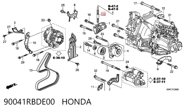  90041RBDE00 Honda