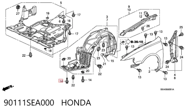  90111SEA000 Honda
