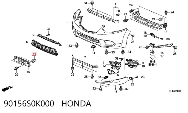  90156S0K000 Honda